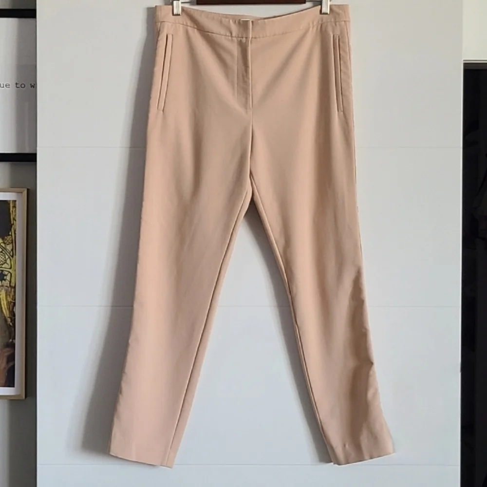 Tibi Anson Skinny Crop Pants, Size 10, Blush, EUC